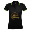 SOL'S Ladies Pasadena Tipped Cotton Piqué Polo Shirt Thumbnail