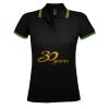 SOL'S Ladies Pasadena Tipped Cotton Piqué Polo Shirt Thumbnail