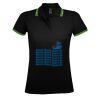 SOL'S Ladies Pasadena Tipped Cotton Piqué Polo Shirt Thumbnail
